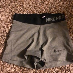 gray nike pros